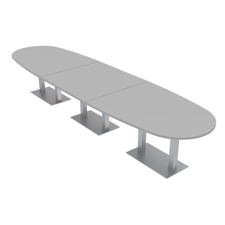 Skutchi Designs 45 in W, 165.75 in L, 29 in H, Engineered Wood Top, Grey HAR-BOVL-46X168-DOU-XD01